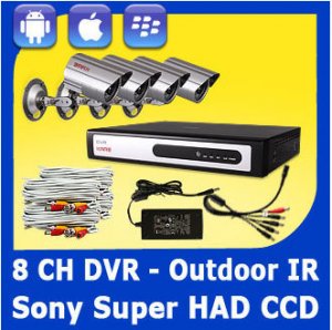 KARE 8 Channel Security Camera System with 4 Sony Super HAD CCD Cameras and Internet/Mobile Viewing
