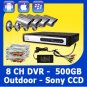 KARE 8 Channel Security Camera System 500GB HDD with 4 Sony Super HAD CCD Cameras