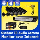 KARE 4 CH CCTV Security Surveillance DVR Audio Day Night LED IR Camera System