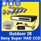 KARE 4 Channel CCTV Security Camera System with Sony Super HAD Day Night Outdoor Cameras