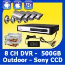 KARE 8 CH Video Security System with Internet/Mobile Remote Access and 4 Sony CCD Color IR Cameras