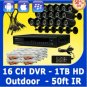 KARE 16 Outdoor LED IR Security Camera 16CH Video Surveillance DVR System 1TB HDD