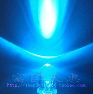 500 pcs 3mm super bright spotlight white to blue LED light-emitting diode (LED)  ROHS