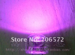 500 pcs 5mm super bright straw hat astigmia white to pink LED light-emitting diode (LED)  ROHS