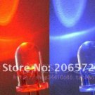 500 pcs 5mm super bright white to red and blue LED Double color Automatic flashing  ROHS