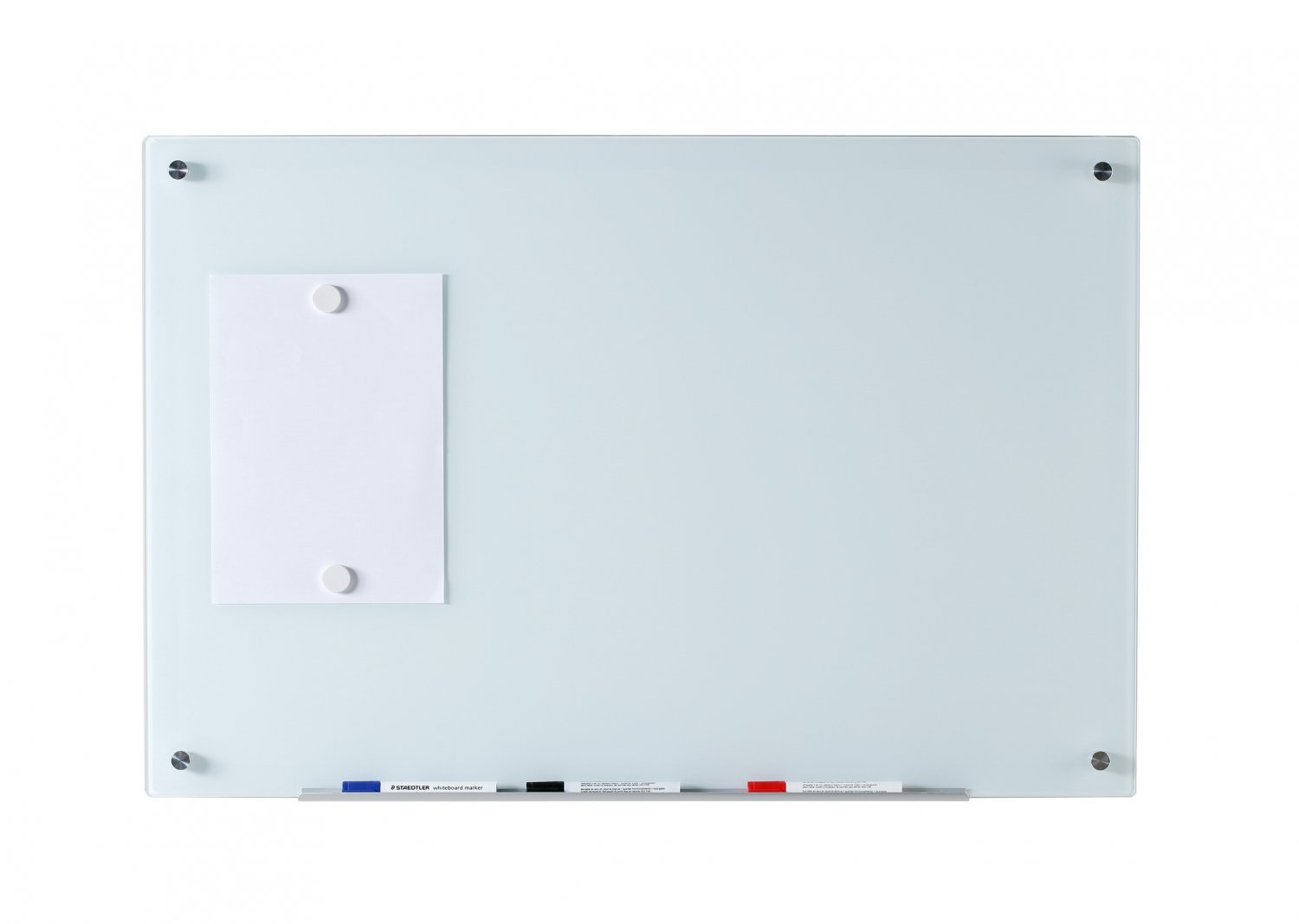 AudioVisual Direct White Glass DryErase Board Set 24" x 36"