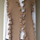 100% Cashmere Scolloped Scarf NWT $345 Beige High Quality 100% Cashmere Scolloped Scarf NWT $345 Beige High Quality