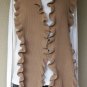 100% Cashmere Scolloped Scarf NWT $345 Beige High Quality