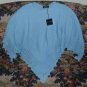 Blue Poncho Cape Wrap Cashmere & Wool Retail $350 One Size