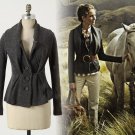 Anthropologie Herringbone Sweater Jacket Medium 6 8  Grey sleeping on Snow