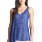 $158 Eileen Fisher V-Neck Flutter Shell XSmall 0 2 Top Tank Adriatic Blue