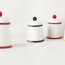 1 Piece Anthropologie Striped Spice Jar Red & White Stoneware NIB 1 Piece Anthropologie Striped Spice Jar Red & White Stoneware NIB