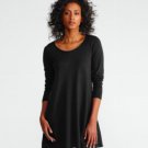 XS Eileen Fisher Scoop Neck Long Tunic Fine Merino Jersey XSmall Black 0 2 XS Eileen Fisher Scoop Neck Long Tunic Fine Merino Jersey XSmall Black 0 2