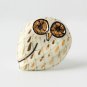 NIB SIX Anthropologie Calico Owl Knobs Drawer Pulls Ceramic + Brass Nature AVIAN