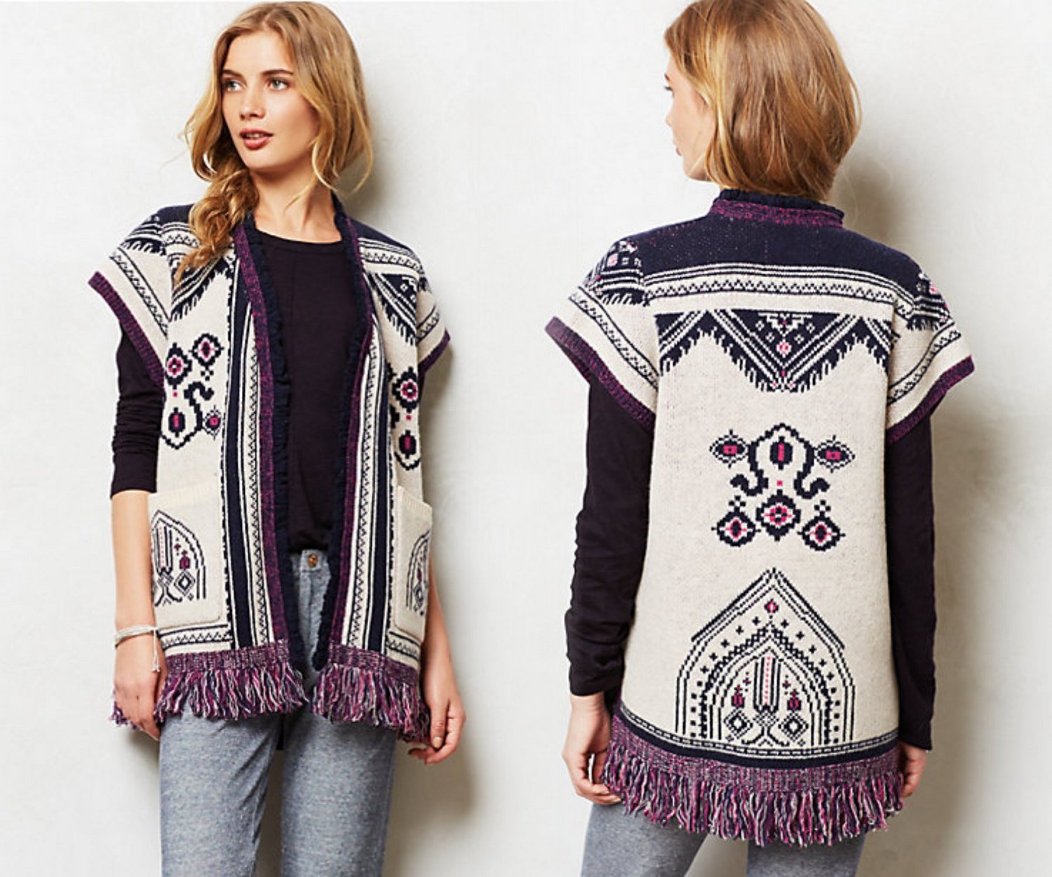 $148 Anthropologie Fringed Lamaline Cardigan Sweater XS S 0 2 4 6 ...