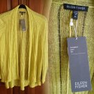 XS Eileen Fisher Variegated Linen Silk Angled Cardigan Citrine XSmall NWT 0 2 XS Eileen Fisher Variegated Linen Silk Angled Cardigan Citrine XSmall NWT 0 2