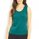 PM Eileen Fisher Silk Tank Blue / Green Petite Medium Top Blouse Shell PM Eileen Fisher Silk Tank Blue / Green Petite Medium Top Blouse Shell
