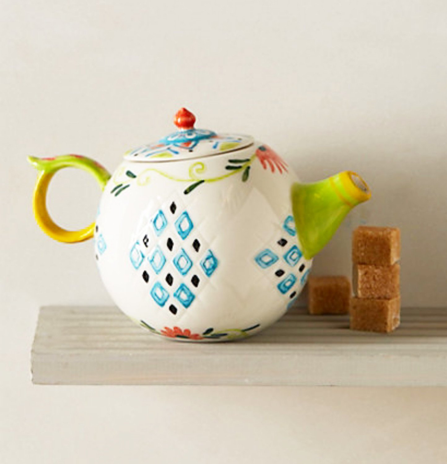Anthropologie Capan Tea Set Creamer & Lid Stoneware Dishwasher Safe