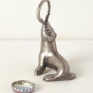 Anthropologie Seal Bottle Opener Aluminum & Brass 4" H - 2.5" W NIP