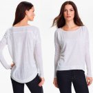 S Eileen Fisher Slub Linen Tee White Small 2 4 Curved Hem Dropped Shoulders S Eileen Fisher Slub Linen Tee White Small 2 4 Curved Hem Dropped Shoulders