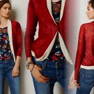 S Anthropologie Insider Cardigan Sweater Small 2 4 Red White Trim Troubadour S Anthropologie Insider Cardigan Sweater Small 2 4 Red White Trim Troubadour