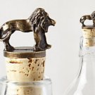 Anthropologie Safari Bottle Stopper Lion Cork Host Father Dad Gift Bar Utensil
