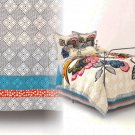Anthropologie Laelia Twin Bed Skirt Cotton Voile Bedskirt Blue Grey Orange