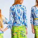 Anthropologie Blueberry Lime Cardigan Small 2 4 Cardi Blue & White Exposed Seams Light Summer Anthropologie Blueberry Lime Cardigan Small 2 4 Cardi Blue & White Exposed Seams Light Summer