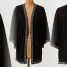 XS Anthropologie Twirled Trim Cardi Sweater XSmall 0 2 4 Black LeifNotes Cardigan SOFT