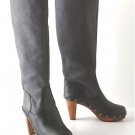 7 - 7 1/2 US Anthropologie Collage Clog Boots Smokey Black Danish Handmade NIB 7 - 7 1/2 US Anthropologie Collage Clog Boots Smokey Black Danish Handmade NIB