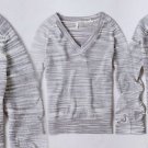 LP Anthropologie Long Sleeve Spacedye Pullover 10 12 Large Petite Grey