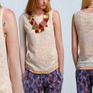 Anthropologie Spun Sun Lace Tank Medium 6 8 Gold $148 Top Shirt Blouse NWT