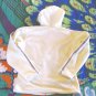North Face TKA Fleece Jacket Small 2 4 Full Zip Vintage White Grey Trim NWT