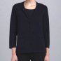 Size 2 Armani Collezioni Two-Button Knit Jacket Small $1,055 Perse Blue Cotton