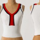 L Anthropologie Tennis Tank Large 10 12 Pullover Moth Cotton White L Anthropologie Tennis Tank Large 10 12 Pullover Moth Cotton White