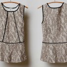 Anthropologie Piped Peplum Blouse Lace Top Medium 6 8 Neutral Weston Wear USA Anthropologie Piped Peplum Blouse Lace Top Medium 6 8 Neutral Weston Wear USA