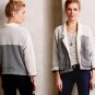 Anthropologie Lindsome Gallery Jacket XSmall 0 2 Grey SOFT Deconstruced Terry