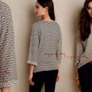 Anthropologie Textured Avana Tee XSmall 0 2 Neutral Motif Stretches COMFY