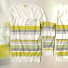 XS Anthropologie Cheri Monogrammed Pullover - D XSmall Green Striped 0 2 XS Anthropologie Cheri Monogrammed Pullover - D XSmall Green Striped 0 2