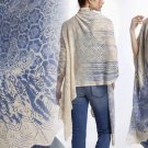 Anthropologie Wrap Sweater Small Medium Ivory & Blue GORGEOUS Knit Delft UNIQUE Anthropologie Wrap Sweater Small Medium Ivory & Blue GORGEOUS Knit Delft UNIQUE