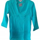 Anthropologie Embroidered Kurti Top 0 XSmall Blue Blouse Shirt Gauzy Anthropologie Embroidered Kurti Top 0 XSmall Blue Blouse Shirt Gauzy