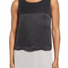 $178 Eileen Fisher Ballet Neck Linen + Silk Shell Small 2 4 Black Lustrous $178 Eileen Fisher Ballet Neck Linen + Silk Shell Small 2 4 Black Lustrous