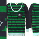 Anthropologie Cheri Monogrammed Pullover Letter A XSmall 0 2 Green Striped Anthropologie Cheri Monogrammed Pullover Letter A XSmall 0 2 Green Striped