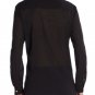 $265 James Perse Splitneck Blouse 2 Medium Black Buttondown Super Soft GORGEOUS