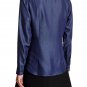 Nanette Lepore Cascading Ruffle Denim Shirt Medium 6 8 Indigo Blue