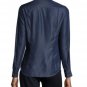 Nanette Lepore Cascading Ruffle Denim Shirt Medium 6 8 Indigo Blue