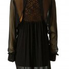 Anthropologie Pizzo Buttondown Top Small 2 4 Blouse Lace Back Black Bordeaux Anthropologie Pizzo Buttondown Top Small 2 4 Blouse Lace Back Black Bordeaux