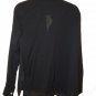$265 James Perse Splitneck Blouse 2 Medium Black Buttondown Super Soft GORGEOUS