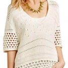 $248 Anthropologie Cloud Sweater Tee P / XS XSmall 2 White Knit Super Oversized