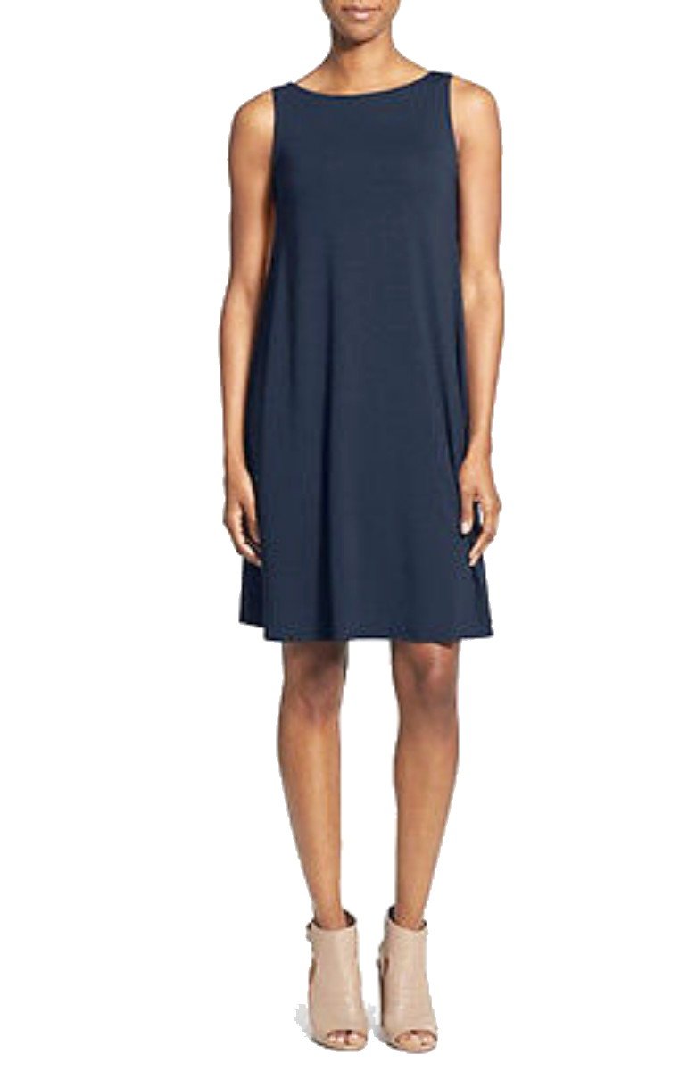 $178 Eileen Fisher Bateau Neck Jersey Knee Length Dress XXSmall ...